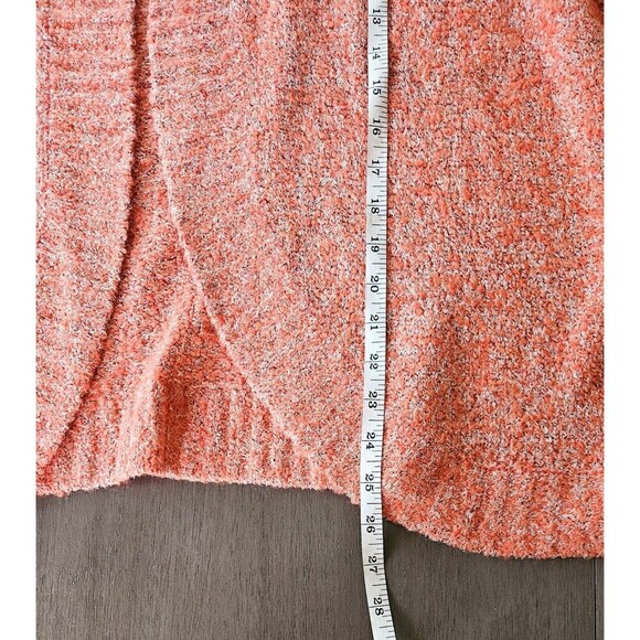 Modern Soul QVC Salmon Speckled Knit Open Front Cardigan Sweater 3XL NWT Plush - Picture 7 of 8